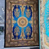 فرش کلکسیون لاکی و سبز۱۵۰۰شانه|فرش|شیراز, ریشمک|دیوار