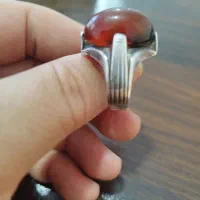 انگشتره نقره عقیق ، رکاب قدیمی ،