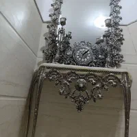 اینه شمعدان برنز لوستر آبکاری|آینه|قم, علی آباد سعدگان|دیوار