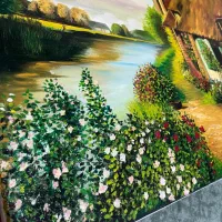 تابلو رنگ روغن برجسته|تابلو، نقاشی، عکس|قم, بنیاد|دیوار