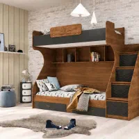 تخت دو طبقه چوبی مدل هانتر
