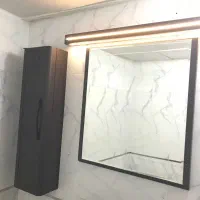 سرویس کامل روشویی با کمد و اینه و چراغ|لوازم سرویس بهداشتی|قائن, |دیوار