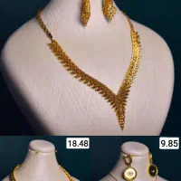 نیم ست زنجیر مدال طلا کم اجرت در حد نو
