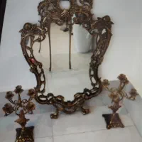 اینه و شمعدان برنزی