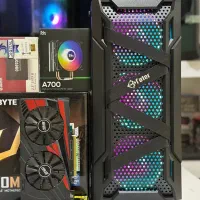 کیس گیمینگ GTX1050Ti Asus نسل 10 و رم 16 گیگ آکبند