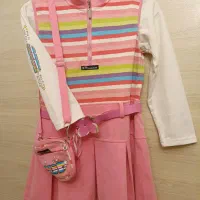 پیراهن سه تیکه  وارداتی مناسب ۶ تا ۸ سال مناسب عید