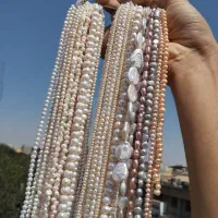 دستبند گردنبند مروارید طلا کادویی
