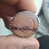 انگشتر نقره عقیق یمنی کهنه مصور|جواهرات|قم, جمکران|دیوار