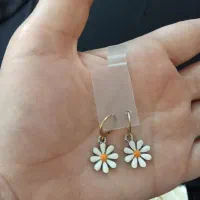 گوشواره رنگ ثابت نو و سنجاق سینه فقط ۵۰