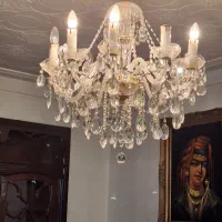 لوستر کریستال خارجی ۳ عدد ۱۲ شاخه و دو عدد ۱۰ شاخه