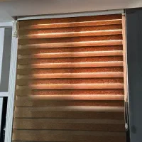 پرده زبرا قهوه‌ای|پرده، رانر، رومیزی|مشهد, چهارچشمه|دیوار