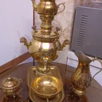 ست سماور برنز زغالی ۶ تیکه