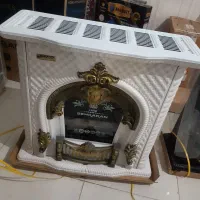 بخاری گازی شومینه سفید بهکاران