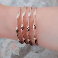 النگو نقره با آبکاری طلا با ضمانت رنگ