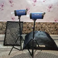 دو فلش400ژول سافت باکس پایه ریموت