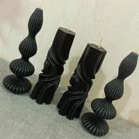 شمع دکوری کادویی ترحیم استوانه میز عسلی کنسول مشکی