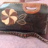 کیف چرم کاملا دست دوز ومقداری چرم واشبالت|کیف، کفش، کمربند|شهرضا, |دیوار