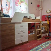 تخت دو طبقه نوجوان کمجا چوب