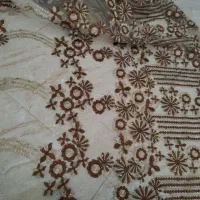 قواره کوردی کارشده زیبا رنگ کرم قهوه ای