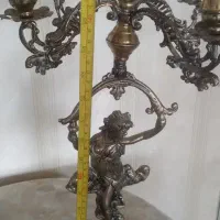 شمعدانی برنزی قدیمی اصل|لوستر و چراغ آویز|تبریز, |دیوار