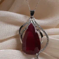 گردن آویز نقره با آبکاری رودیوم