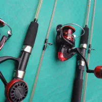 چوب ماهیگیری سیم بکسلدار توپر با چرخ ماهیگیری فلز|ماهیگیری|تهران, بهار|دیوار