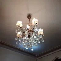 لوستر پنج شاخه و ریسه دا ر ۴عدد