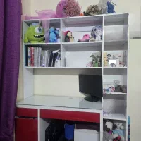 کتابخانه و میز تحریر ام دی اف ساخت سفارشی