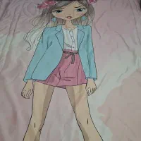 روتختی دخترونه و پنل پرده ست