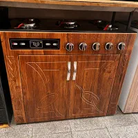 اجاق گاز پنج شعله طرح فر ام دی اف ملامینه شیشه