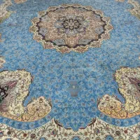 فرش کارکرده درحدنو/دوتخته فرش۱۲۰۰شانه یلدا ۱۲ متری