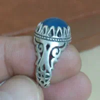 انگشتر عقیق کبود