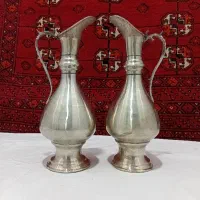 یک جفت پارچ لب اردکی ورشو ورشاب قدیمی عتیقه