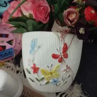 دوعدد گلدون|گل مصنوعی|کوچصفهان, |دیوار