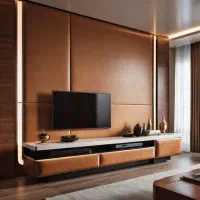 میز مدیریت میز چرم اداری دکوراسیون چرم