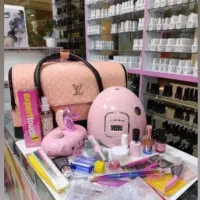 پک لوازم وسایل کاشت ناخن سوهان برقی یووی کیف اموزش