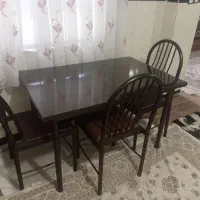 میز نهار خوری فلزی چوبی در حد نو|میز و صندلی غذاخوری|بوکان, |دیوار