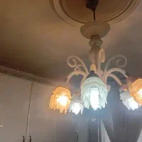 لوستر شیشه ای ۵ شاخه