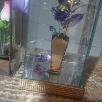 گلدان شیشه ای وسفالی