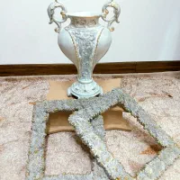 ست گلدان پلی استر با دوعدد قاب عکس پتینه کاری شده