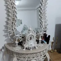 بوفه و آینه شمعدان ست|بوفه، ویترین، کنسول|رزن, |دیوار