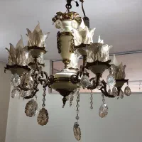 لوستر و عروسک  وتابلو دراور ضبط قدیمی  قاب مهتابی|لوستر و چراغ آویز|تهران, شهرک آزمایش|دیوار