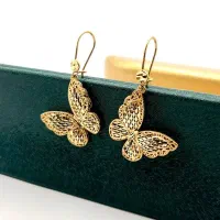 گوشواره طلا پروانه بدون اجرت