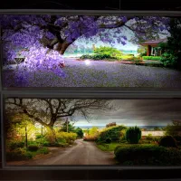 تابلوی منظره ال ای دی