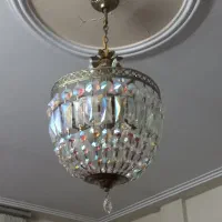 لوستر قدیمی کریستال اصل|لوستر و چراغ آویز|اراک, |دیوار