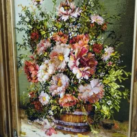 تابلو فرش دستبافت گل /شرایط نقد و اقساط