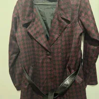 مانتو نو استر کشی شده کمربند چرم