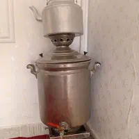 سماور جنس برنج به همراه قوری روحی و اجاق