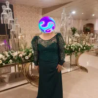 پیراهن مجلسی کرپ و دانتل .