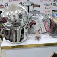 زودپز ۷ لیتری دسینی دارای درب شیشه و توری بخارپز|ظروف پختوپز|کنارک, |دیوار